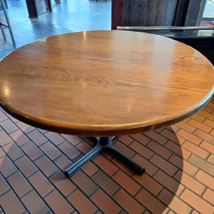 5 Wood/Metal Round Dining Tables, 40"x30"