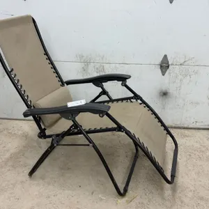 Zero Gravity Recliner Chair, Tan Fabric & Black Frame, Foldable Design