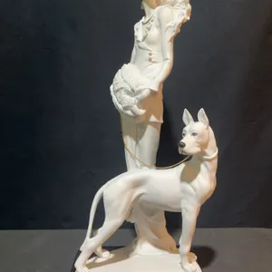 Giuseppe Armani Florence 1987 Lady with Dog Porcelain Figurine