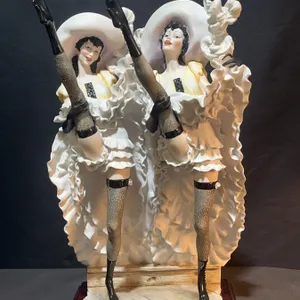 Giuseppe Armani Florence Porcelain Can-Can Dancers Statue