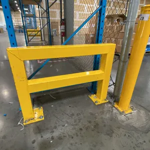 GROUP OF (7) ASSORTED METAL SAFETY BARRIERS (YELLOW)