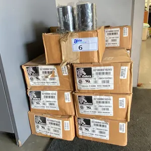 15 BOXES OF WAX RIBBON FOR ZEBRA PRINTER