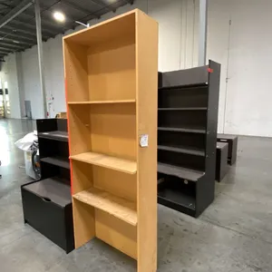 6 PCS. OF ASSORTED OFFICE FURNITURE - 2 DESKS AND 4 SHELVING UNITS
