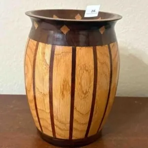 Hand Crafted Wooden Vase