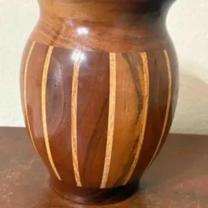 Hand Crafted Wooden Vase