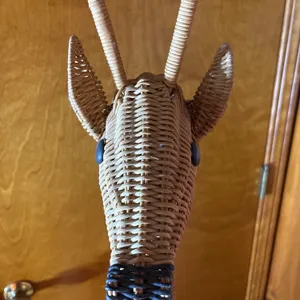Vintage Wicker Giraffe