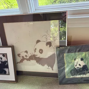 Chinese Silk Embroidery Panda and Other