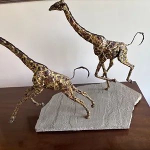 Amazing William Allen Mid-Century Modern Giraffes in Motion