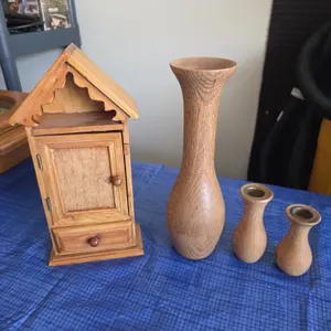 Variety of wooden home decor