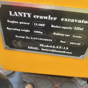 2024 Lanty LAT 13 Mini Excavator
 UNRESERVED
