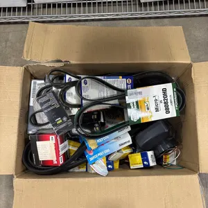 LOT OF ENGINE BELTS, LIGHTS AND ELECTRICAL PARTS