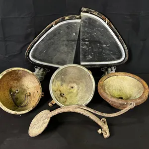 VINTAGE COWL LIGHTS, BUCKETS & TRIANGULAR VENT WINDOWS