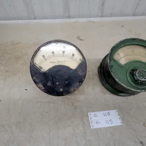 Roller-Smith D.C. Amperes Meter 0-100A and General Electric Amperes Meter 0-20A Vi Ntage