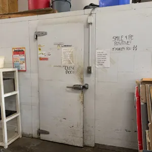 Walk-In Cooler With Interior Metal Shelving, Measurement Included