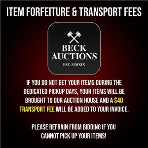 Item Forfeiture & Transport, Shipping, Delivery Fees & Conditions