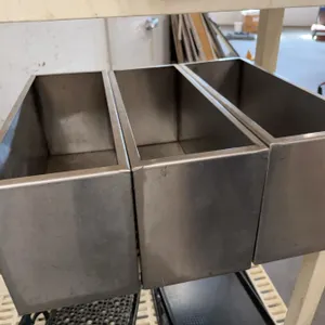 Polymer Shelving Unit with 3 Stainless Inserts and Accessories