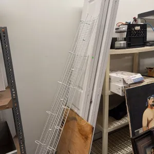 Interior Doors, Wire Shelving, and Plywood Panel