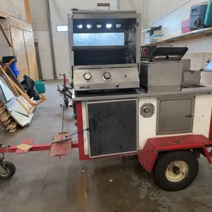 Mobile Food Trailer With Griddle and Sink Unit
