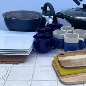 Kitchenware Lot: Rival Electric Wok, Bowls, Mugs, Plates, Kettle