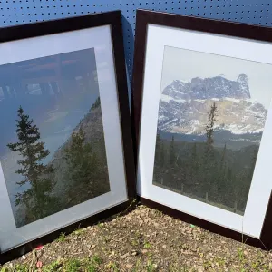 Jasper park Lodge Decor- Framed Mountain Landscape Photographs