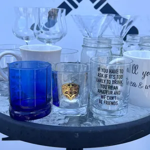 Drinkware: Glasses, Mugs, Mason Jars, Shot Glasses