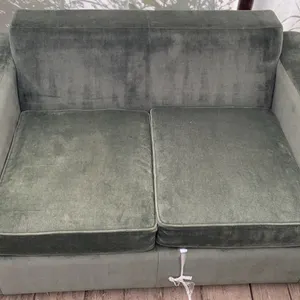Green Loveseat Sofa Bed with Fold-Out Mattress- Jasper Park Lodge Custom Made