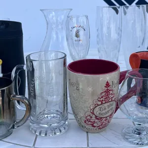 Glassware, Mugs, and Drinkware Lot (15 Pieces)