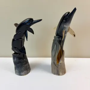 Dolphin Horn Carvings