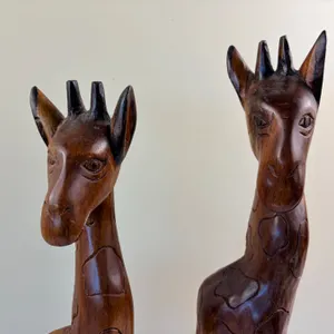 Wooden Giraffe Carvings