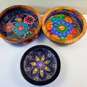 Hand Painted Wooden Bowls