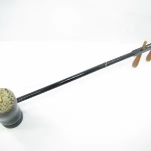 PYTHON-SKIN L& ACQUERED WOOD 2-STRING ERHU W/ BOW
