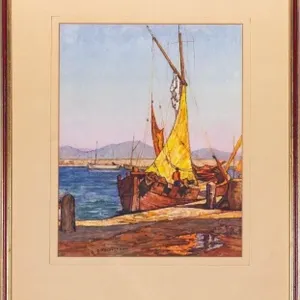 G.P. GUINEGAULT HARBOR SCENE GICL�E PRINT