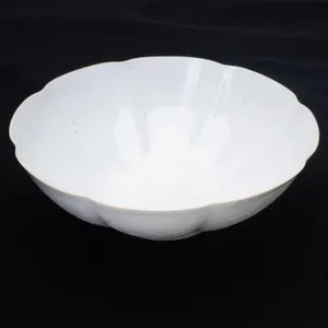 CHINESE TIANBAI EGG-SHELL LOBED BOWL