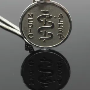 STERLING SILVER MEDIC ALERT NECKLACE 14.40g