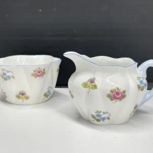 Shelley Dainty Creamer & Sugar Bowl