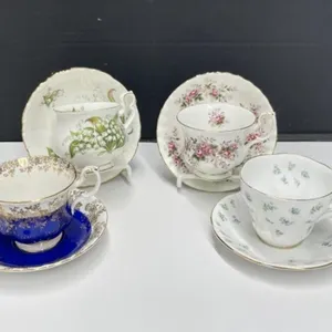 4 Royal Albert Teacups & Saucers