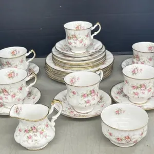Paragon Lunch Set For 6 - Victoriana Rose Pattern