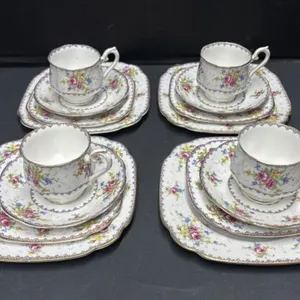 Royal Albert Petit Point Lunch Set For 4 -