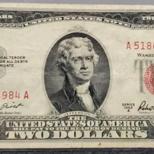 1953A $2 Red Seal Note XF