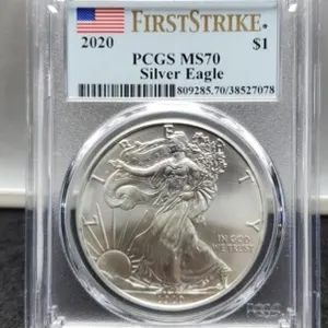 2020 Slab Silver Eagle PCGS MS70 w/