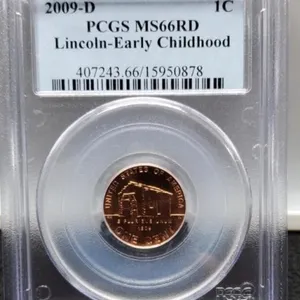 2009-D Slab L. Cent PCGS MS66 RD