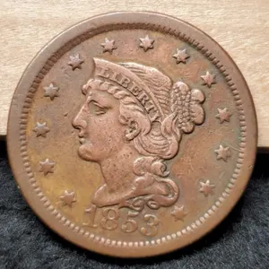 1853 Large Cent XF