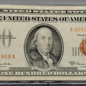 1966A $100 Red Seal Note XF