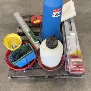 Pallet With Chicken Waterer, Chicken Wire And More