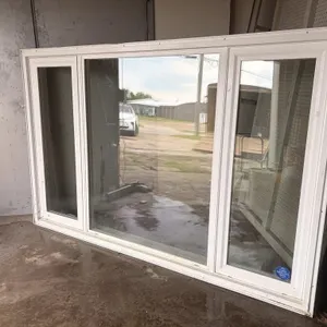 Large White Vinyl Window with screens