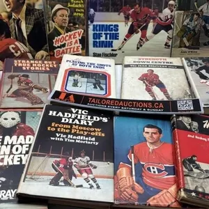 Vintage NHL hockey book lot Gordie Howe Bobby Hull
