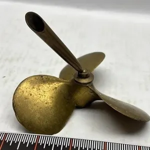 Vintage Heavy Brass Boat Prop Pen holder desk orna