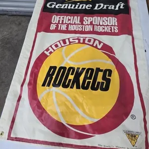 Vtg 27"�41" Vinyl Houston Rockets Banner