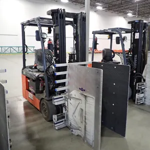 Toyota 8FBE18U 1,750lbs Capacity 48V Electric Forklift w/ Cascade 8J-CCS-68720 Carton Clamp.