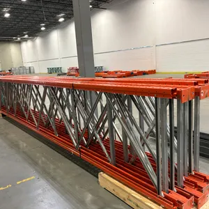 Lot of (8) 24'x42" Pallet Rack Uprights.